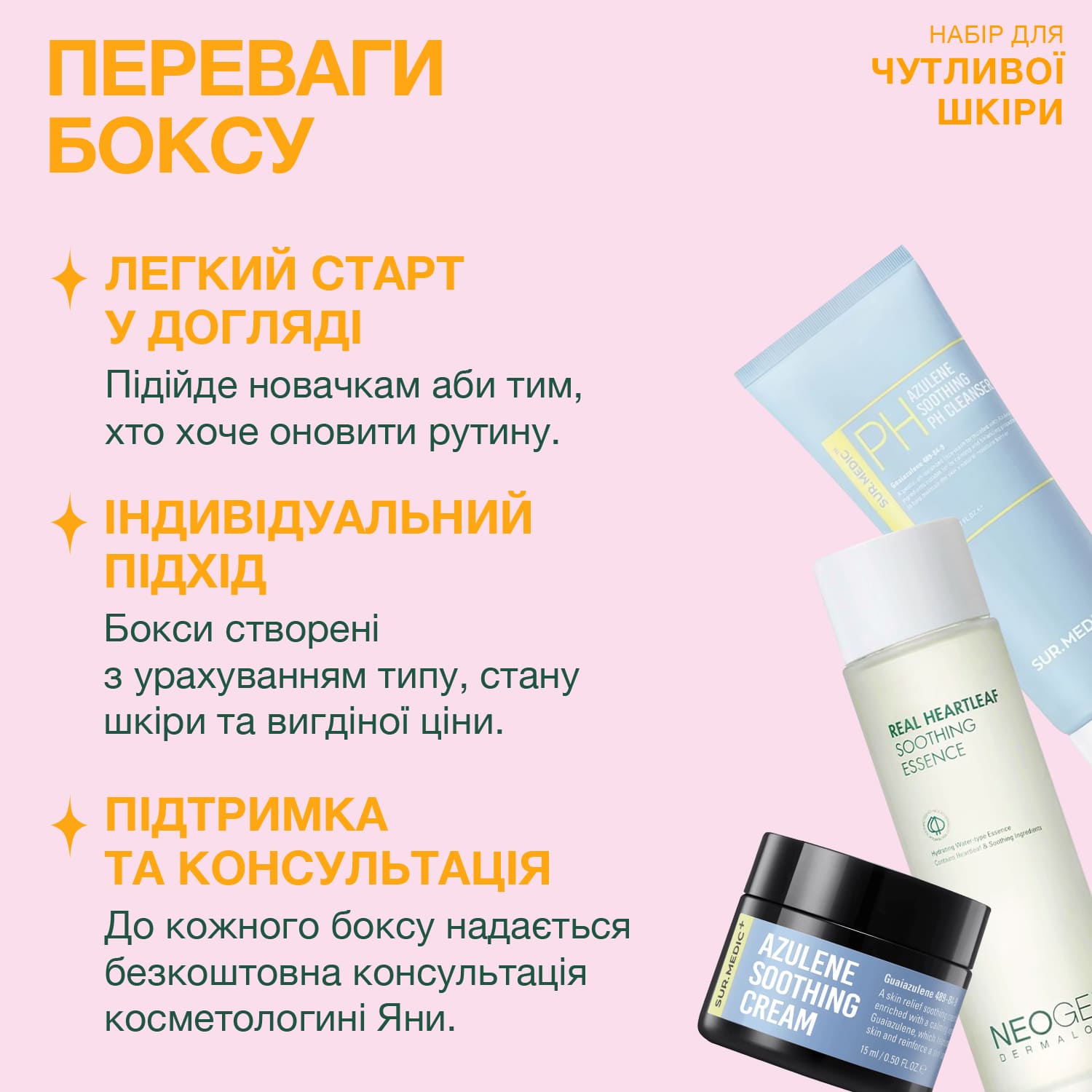 Набір від косметолога для чутливої шкіри