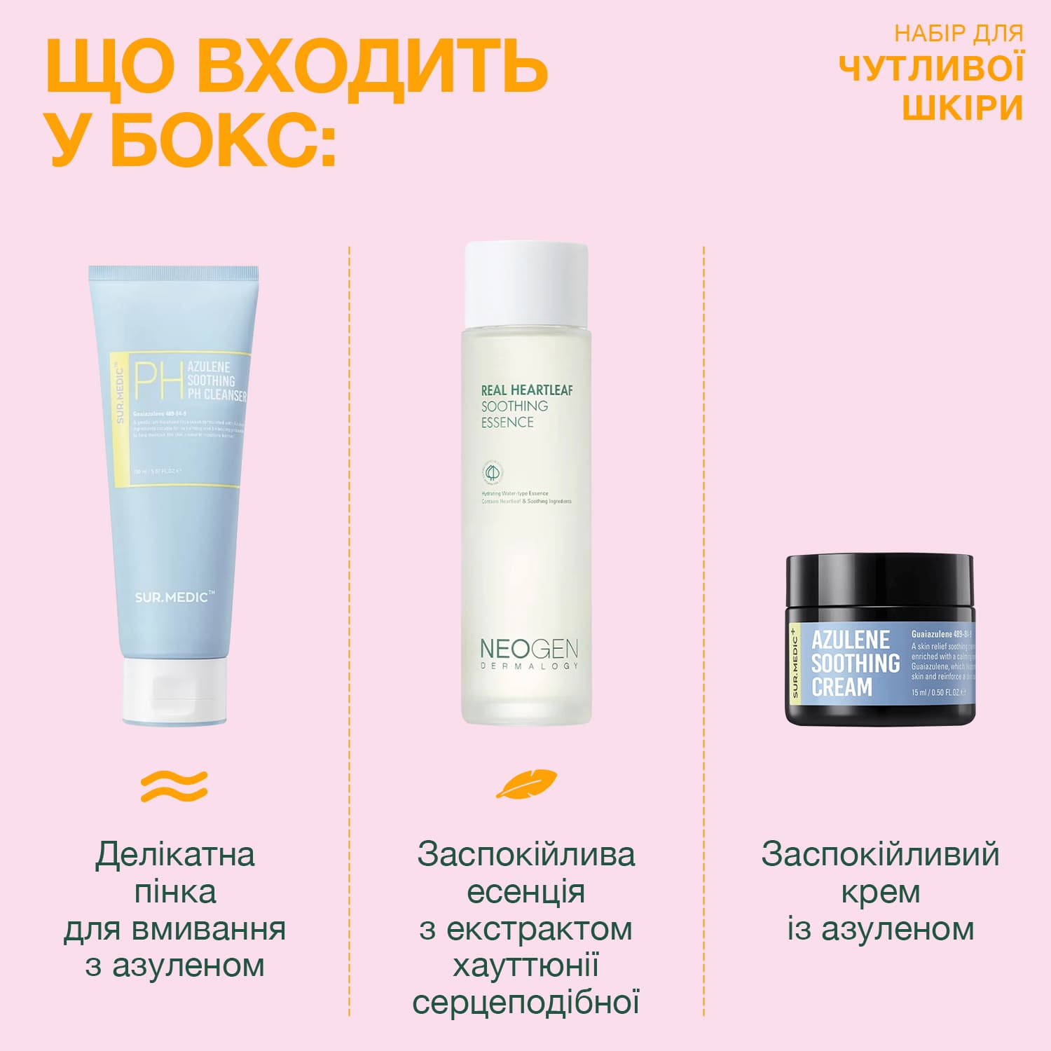 Набір від косметолога для чутливої шкіри