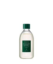 Прозора пляшечка із зеленою кришечкою засобу Aromatica Rosemary Active V Anti-Hair Loss Tonic, 100 мл
