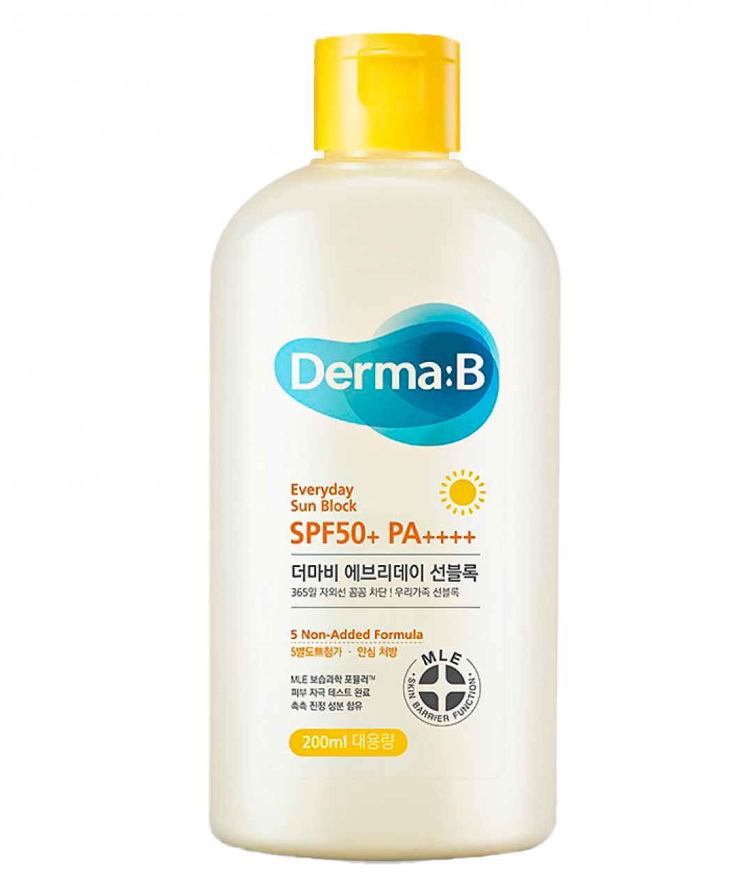 Derma:B Сонцезахисний крем, 200 мл - Derma:B Everyday Sun Block SPF 50+ PA++++