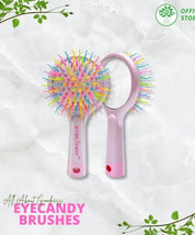 Гребінець для волосся з дзеркалом, ніжно-рожевий - Eyecandy Medium Lovely Pink Brush