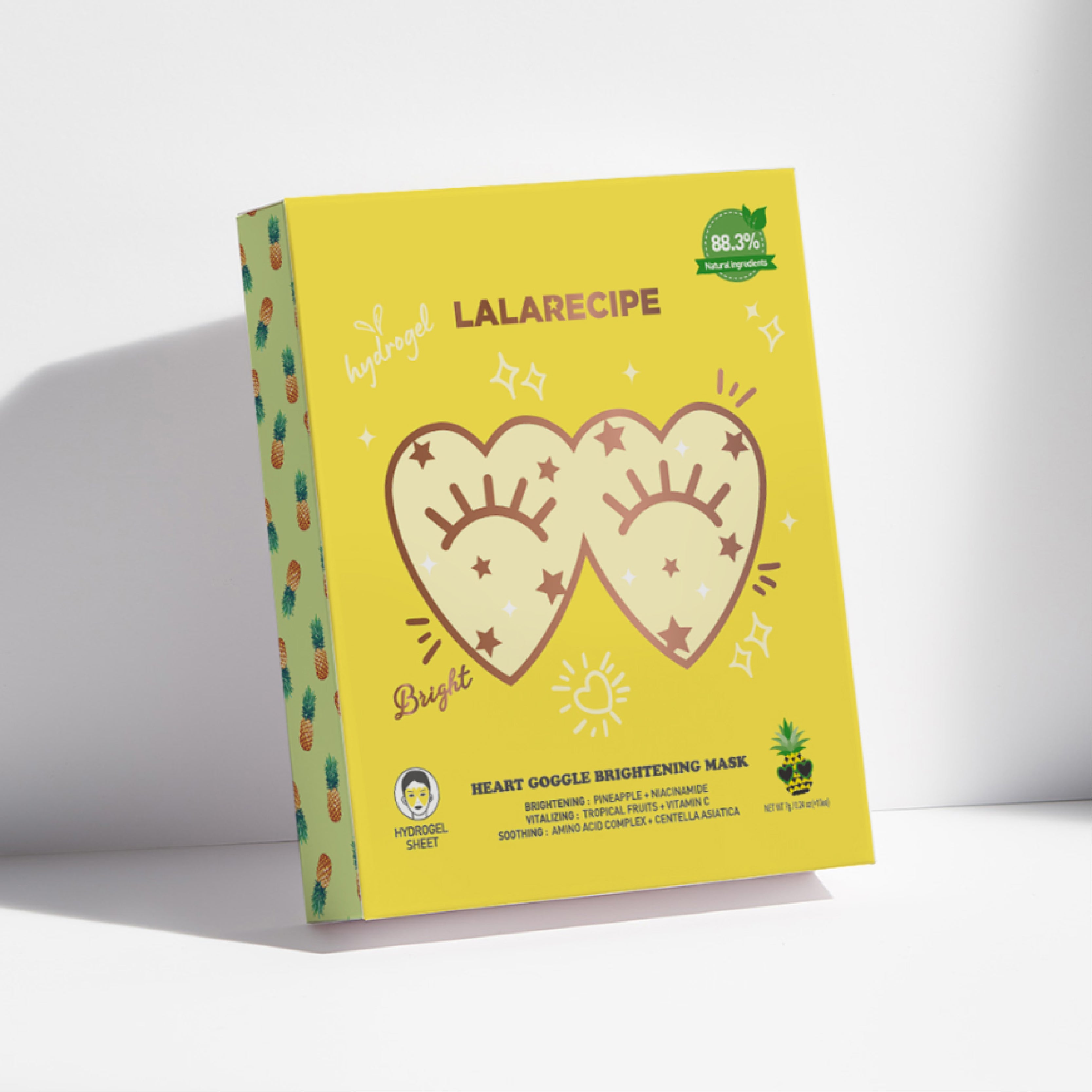 LALARECIPE Освітлювальна гідрогелева маска для шкіри навколо очей, 1 шт. - LALARECIPE Heart Goggle Brightening Mask