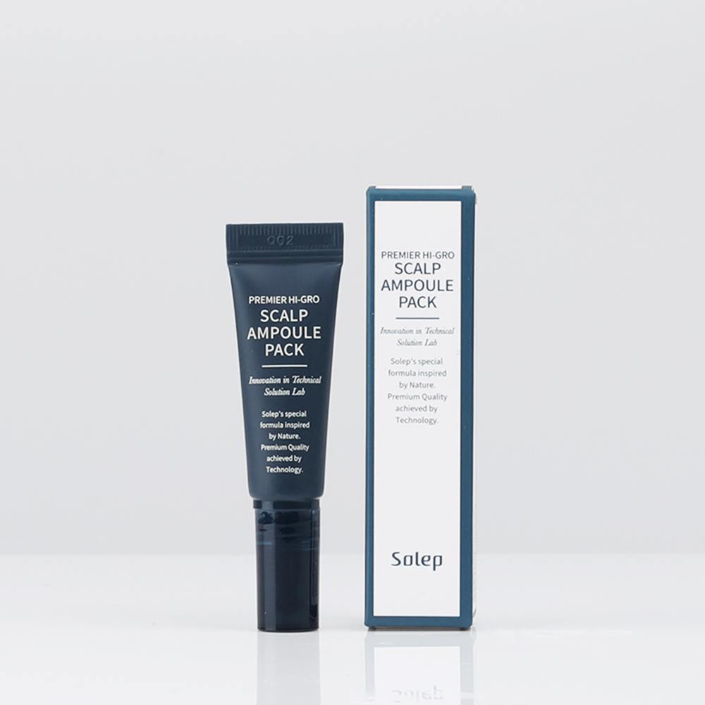 Синій тюбик Solep (Miniature) Premier Hi-gro Ampoule Pack разом з упаковкою стоїть на білому фоні.