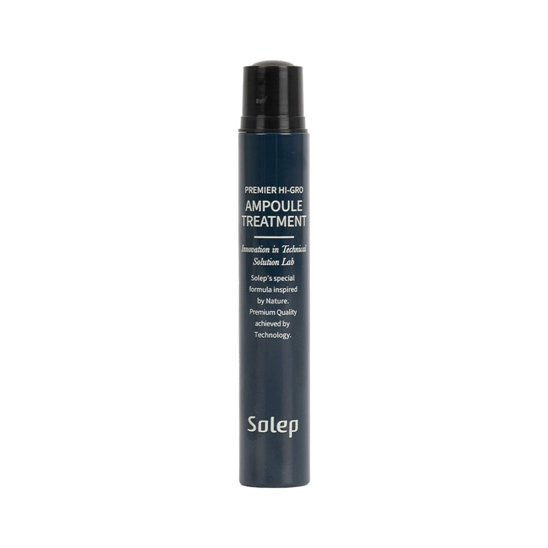 Синій стік засобу Solep (Miniature) Premier Hi-gro Ampoule Treatment стоїть на білому фоні.