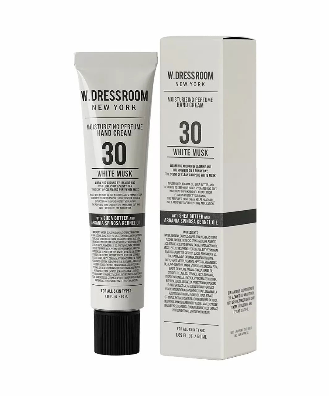 W.DRESSROOM Парфумований крем для рук, 50 мл - W.DRESSROOM Perfume Hand Cream No.30 White Musk