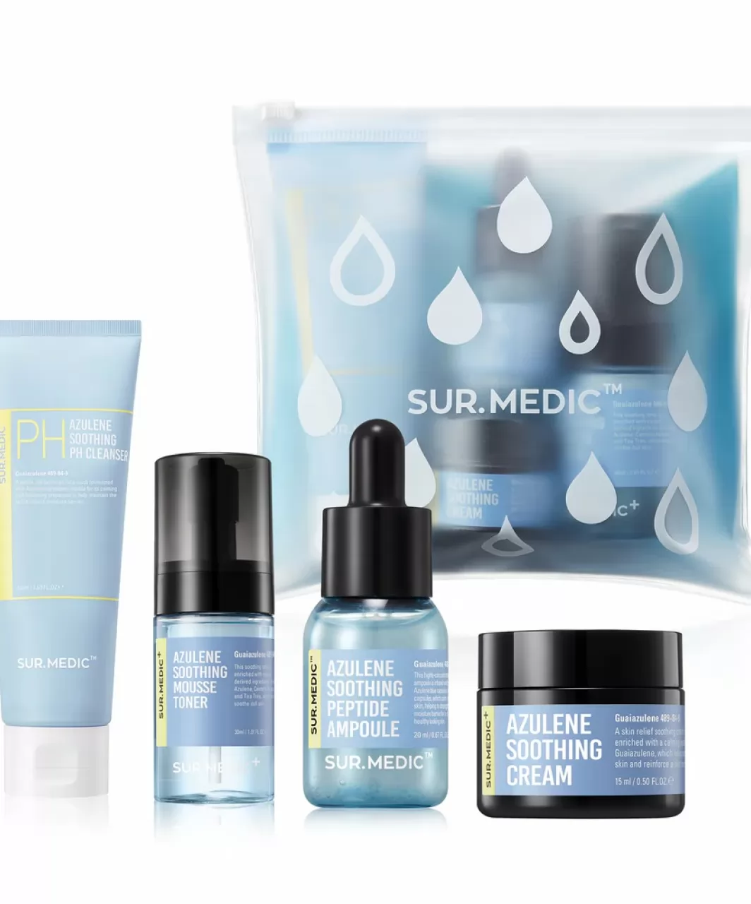Заспокійливий набір з азуленом - SUR.MEDIC+ Azulene Trial Kit