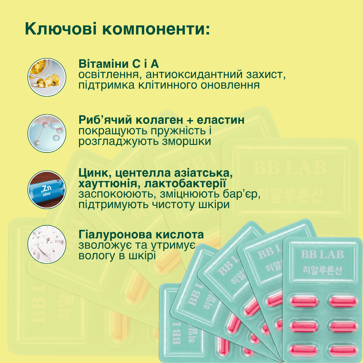 BB LAB Капсули з гіалуроновою кислотою, 120 мг х 30 капсул – BB LAB Hyaluronic Acid