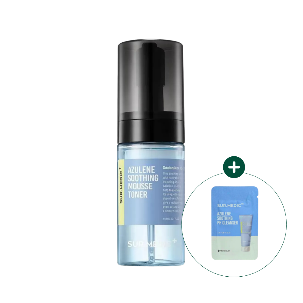 SUR.MEDIC+ Заспокійливий тонер-мус із азуленом, 110 мл - SUR.MEDIC+ Azulene Soothing Mousse Toner