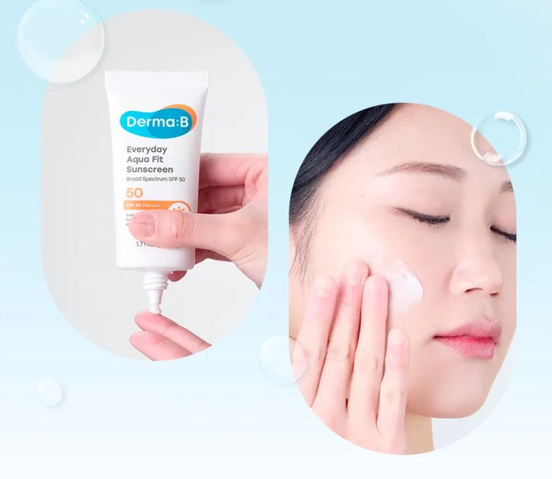 Derma:B Легкий зволожувальний сонцезахисний крем SPF 50+ PA++++, 50 мл – Derma:B Everyday Aqua Fit Sunscreen