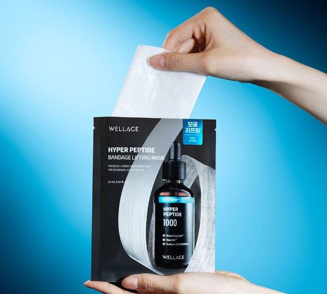 WELLAGE Ліфтингова маска для обличчя з пептидами, 25 мл/5 шт. – WELLAGE Hyper Peptide Bandage Lifting Mask