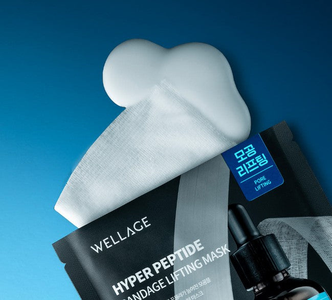WELLAGE Ліфтингова маска для обличчя з пептидами, 25 мл/5 шт. – WELLAGE Hyper Peptide Bandage Lifting Mask