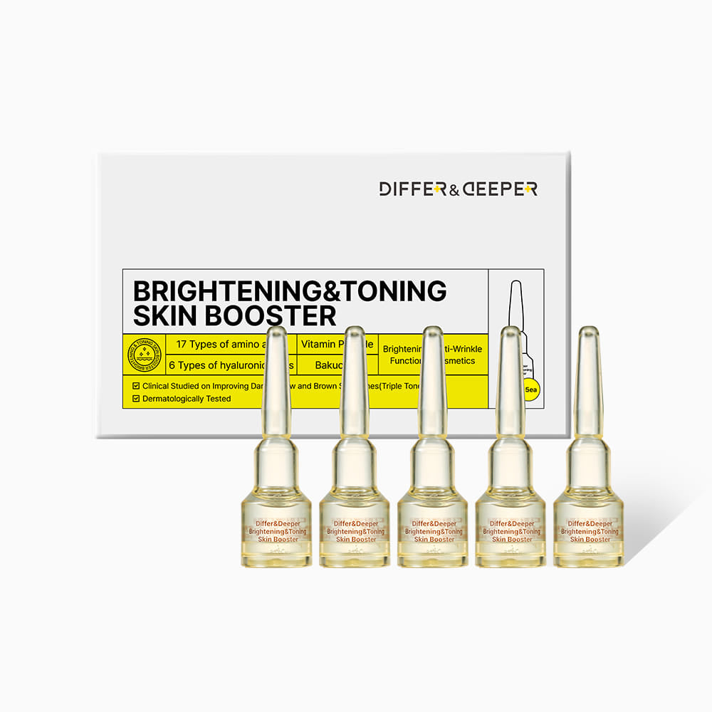 Differ & Deeper Освітлювальний бустер для тонізації шкіри, 2 мл/5 шт. – Differ & Deeper Brightening & Toning Skin Booster (starter pack)