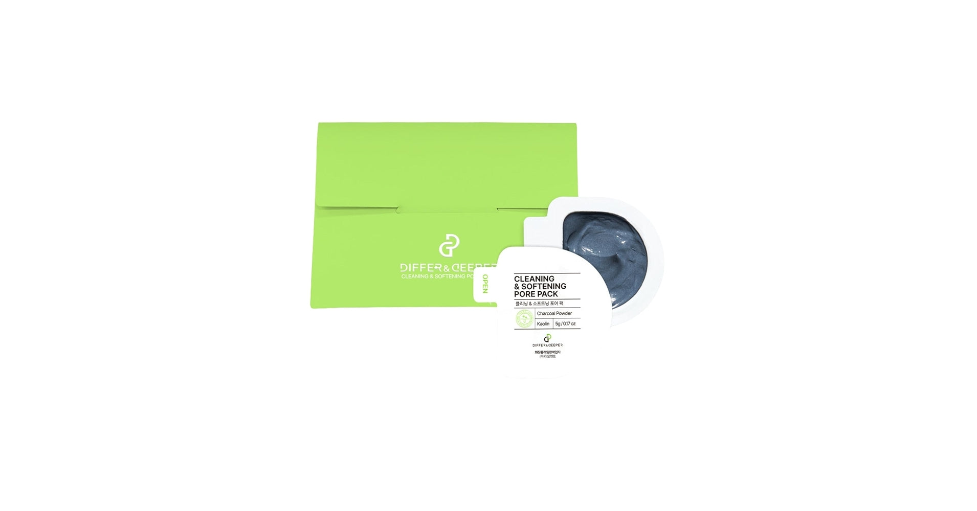 DIFFER&DEEPER Очищувальна та пом'якшувальна маска для пор, 5г/7 шт. - DIFFER&DEEPER cleaning&softening pore pack