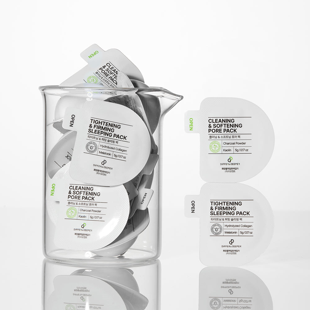 DIFFER&DEEPER Очищувальна та пом'якшувальна маска для пор, 5г/7 шт. - DIFFER&DEEPER cleaning&softening pore pack