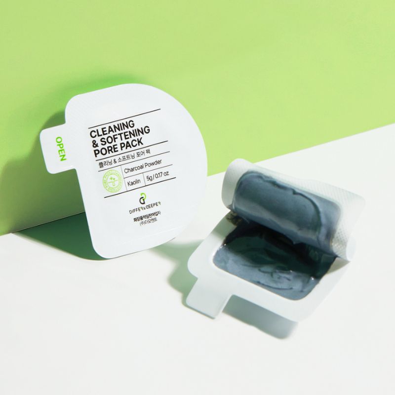 DIFFER&DEEPER Очищувальна та пом'якшувальна маска для пор, 5г/7 шт. - DIFFER&DEEPER cleaning&softening pore pack