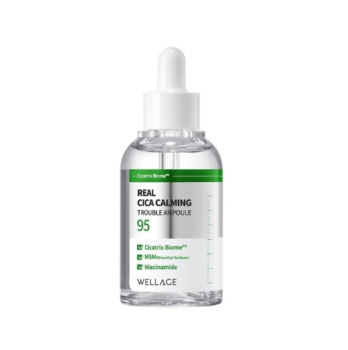 WELLAGE Заспокійлива сироватка з комплексом СІСА, 50 мл – WELLAGE Real Cica Calming 95 Trouble Ampoule