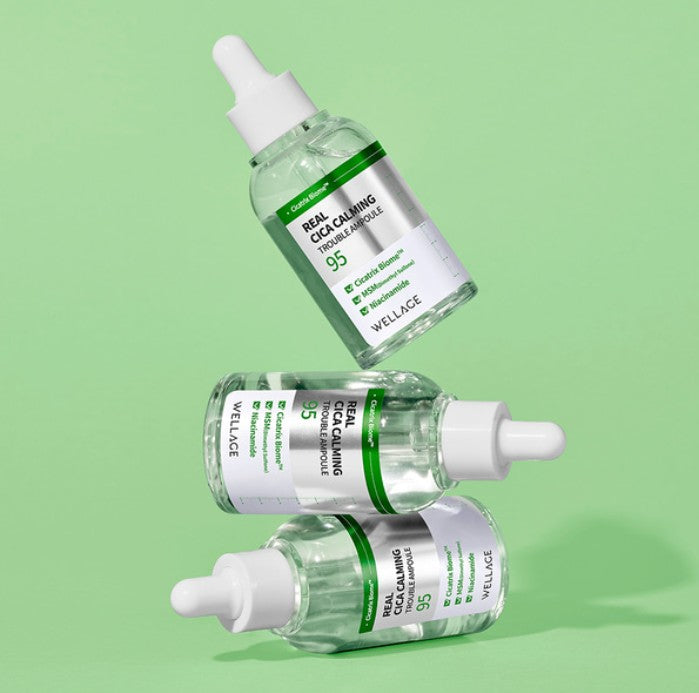 WELLAGE Заспокійлива сироватка з комплексом СІСА, 50 мл – WELLAGE Real Cica Calming 95 Trouble Ampoule