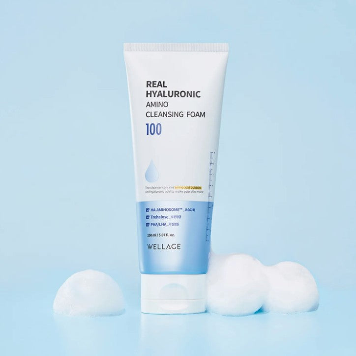 Wellage Пінка для вмивання з гіалуроновою кислотою, 150 мл – Wellage Real Hyaluronic Amino Cleansing Foam
