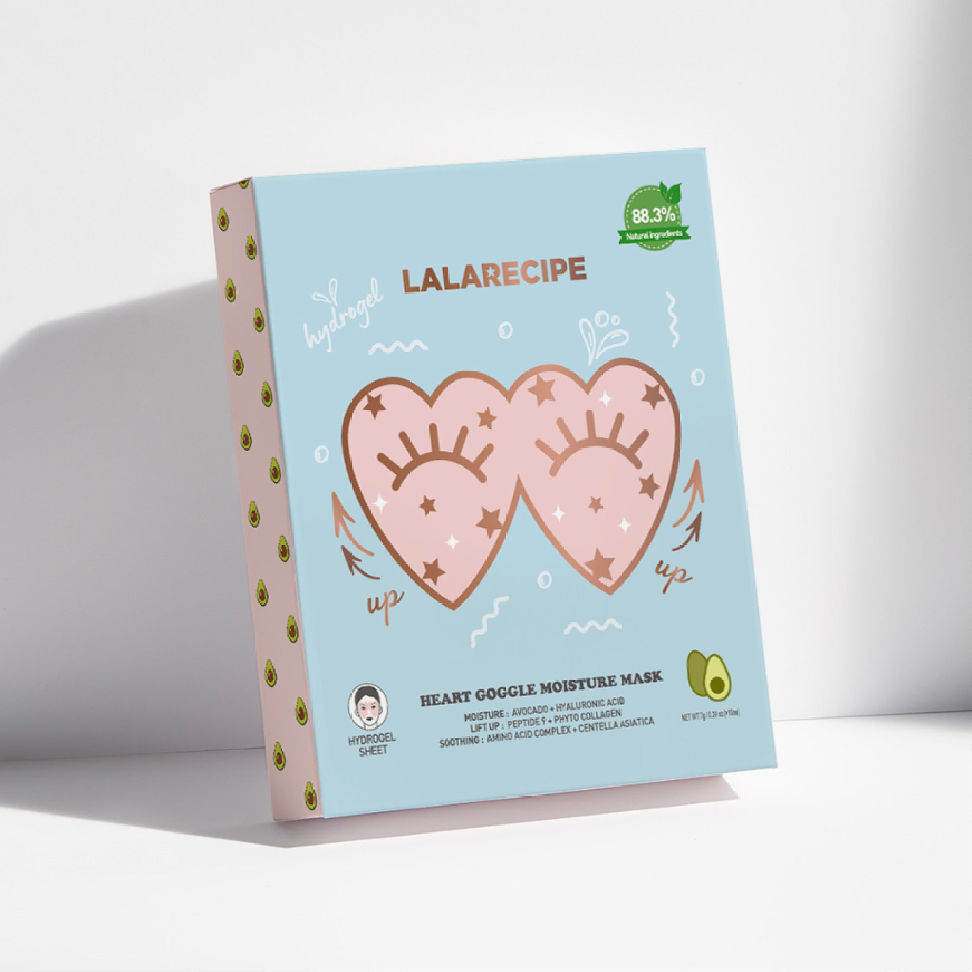 LALARECIPE Heart Goggle Moisture Mask - Зволожувальна гідрогелева маска для шкіри навколо очей