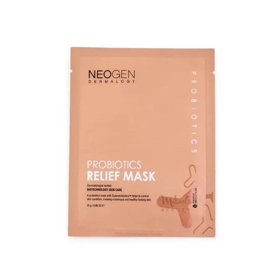 NEOGEN Probiotics Relief Mask – заспокійлива тканинна маска для обличчя з пробіотиками