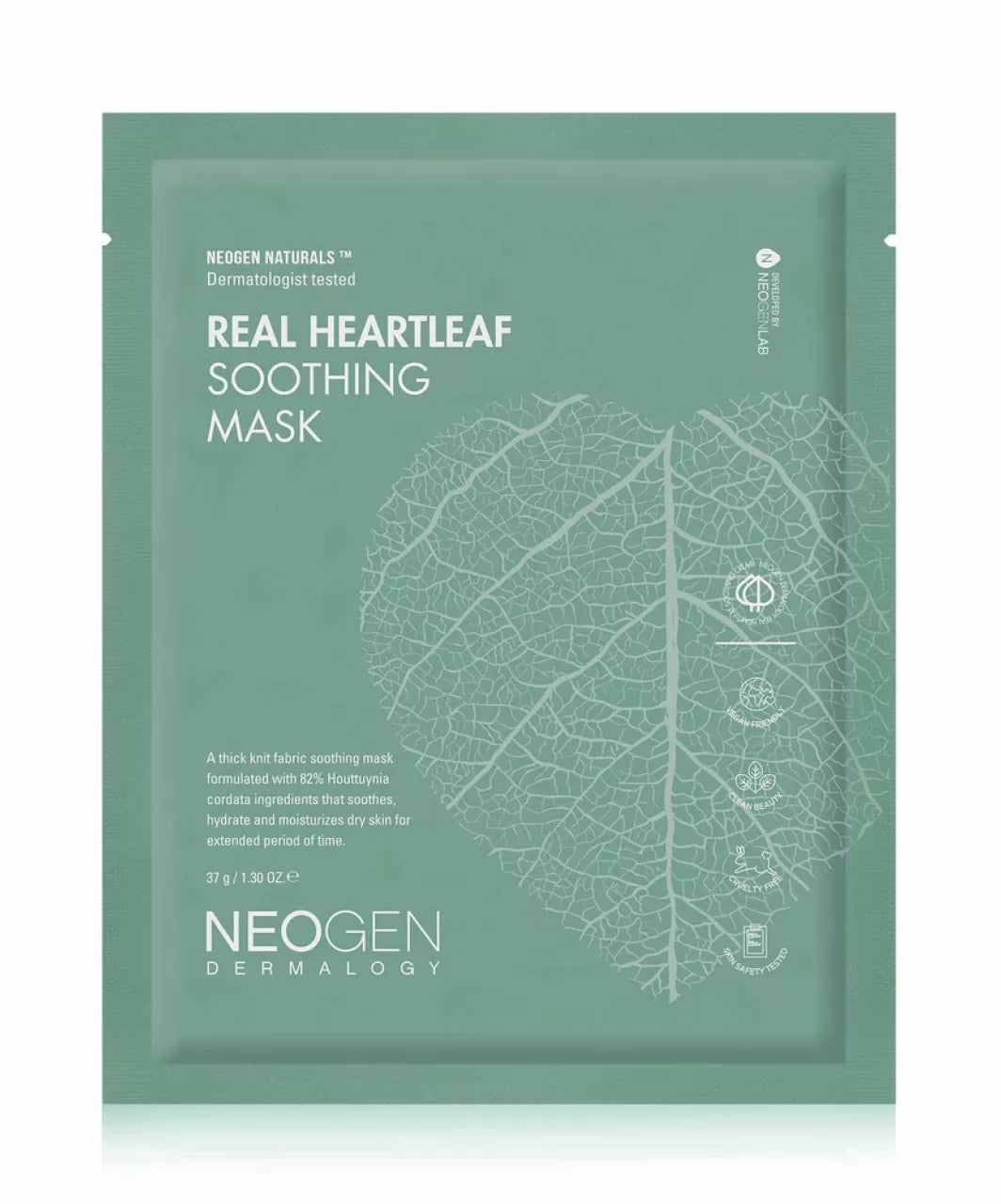 Neogen Dermalogy Заспокійлива тканинна маска для обличчя - Neogen Dermalogy Real Heartleaf Soothing Mask
