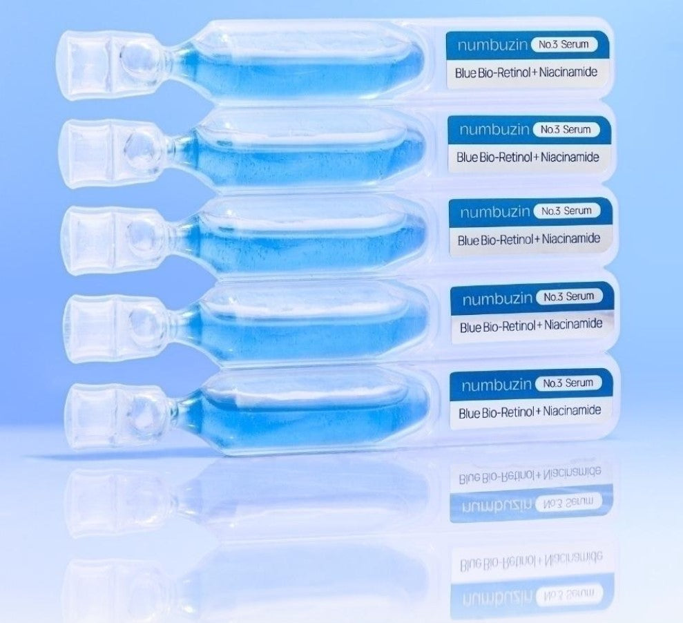 Numbuzin Сироватка для звуження пор з ретинолом, 1 шт. (1,3 мл) – Numbuzin No.3 Blue Bio-Retinol Pore Refining Serum 1.3ml