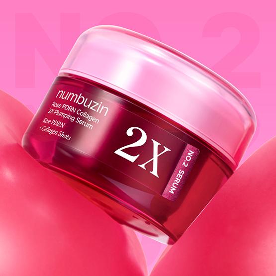 Numbuzin Сироватка з PDRN та пептидами, 30 мл - No 2 Rose PDRN Collagen 2X Plumping Serum