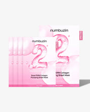 Numbuzin Тканинна маска для обличчя з колагеном та PDRN, 33 мл – No.2 Rose PDRN Collagen Plumping Sheet Mask