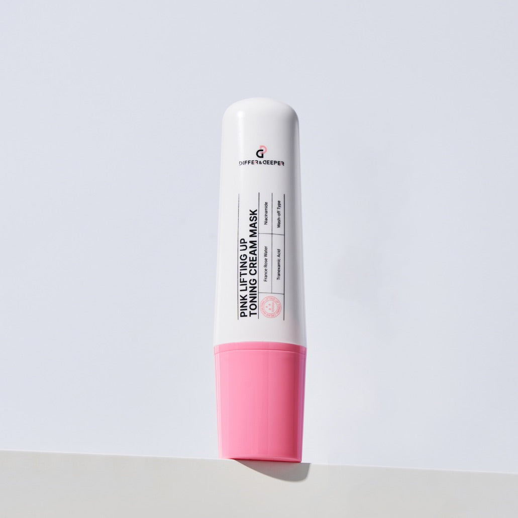 DIFFER&DEEPER Рожева тонізуюча крем маска, 100 г - DIFFER&DEEPER pink lifting up toning cream mask
