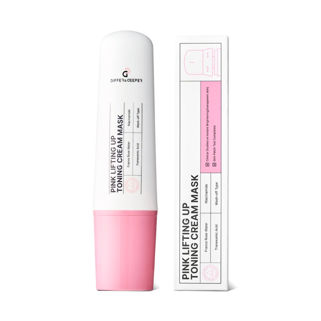 DIFFER&DEEPER Рожева тонізуюча крем маска, 100 г - DIFFER&DEEPER pink lifting up toning cream mask