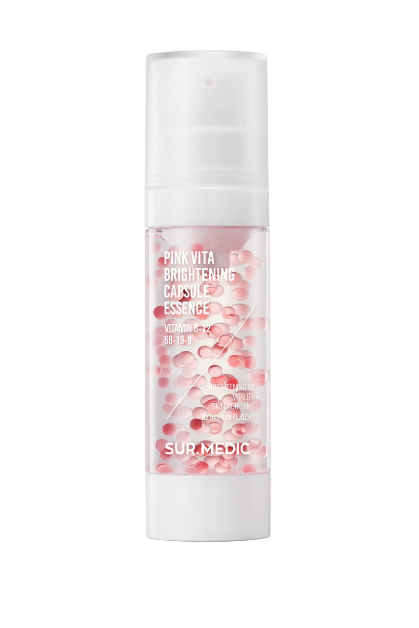 SUR.MEDIC+  Капсульна сироватка для сяйва шкіри, 32 мл – SUR.MEDIC+ Pink Vita Brightening Capsule Essence