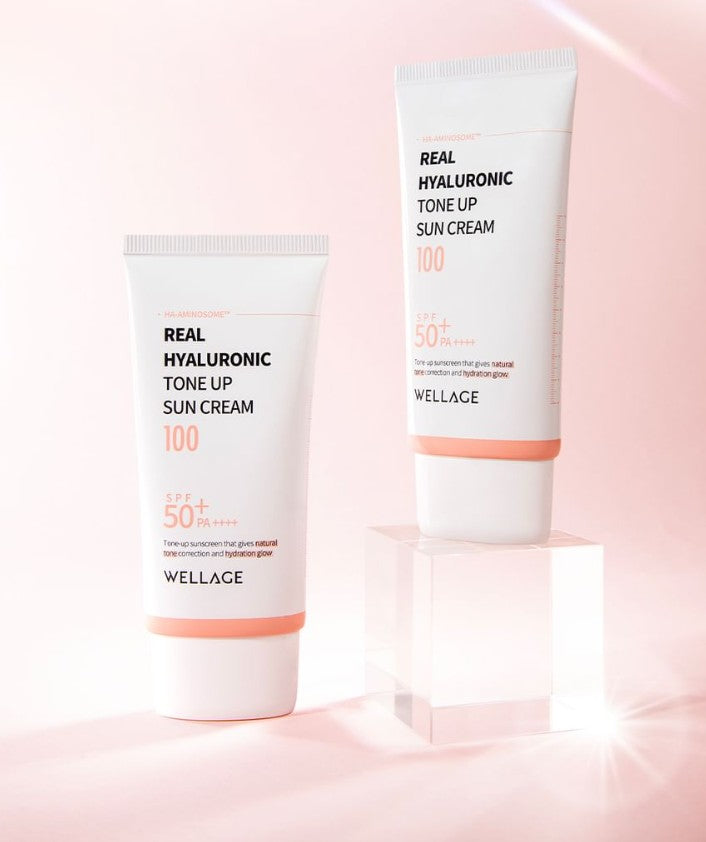 WELLAGE Сонцезахисний крем із тонувальним ефектом, 50 мл – WELLAGE Real Hyaluronic Tone Up Sun Cream SPF50+ PA++++