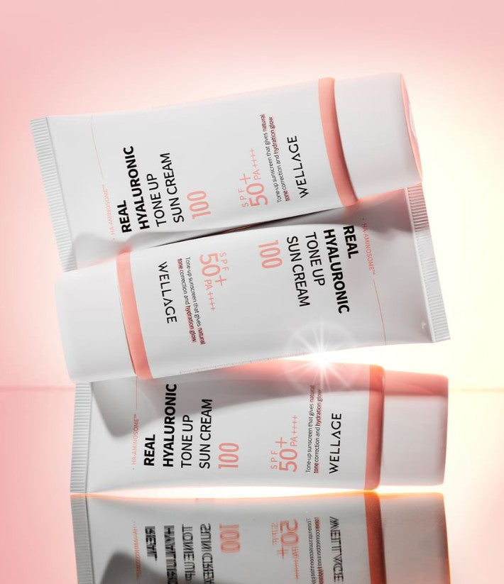WELLAGE Сонцезахисний крем із тонувальним ефектом, 50 мл – WELLAGE Real Hyaluronic Tone Up Sun Cream SPF50+ PA++++