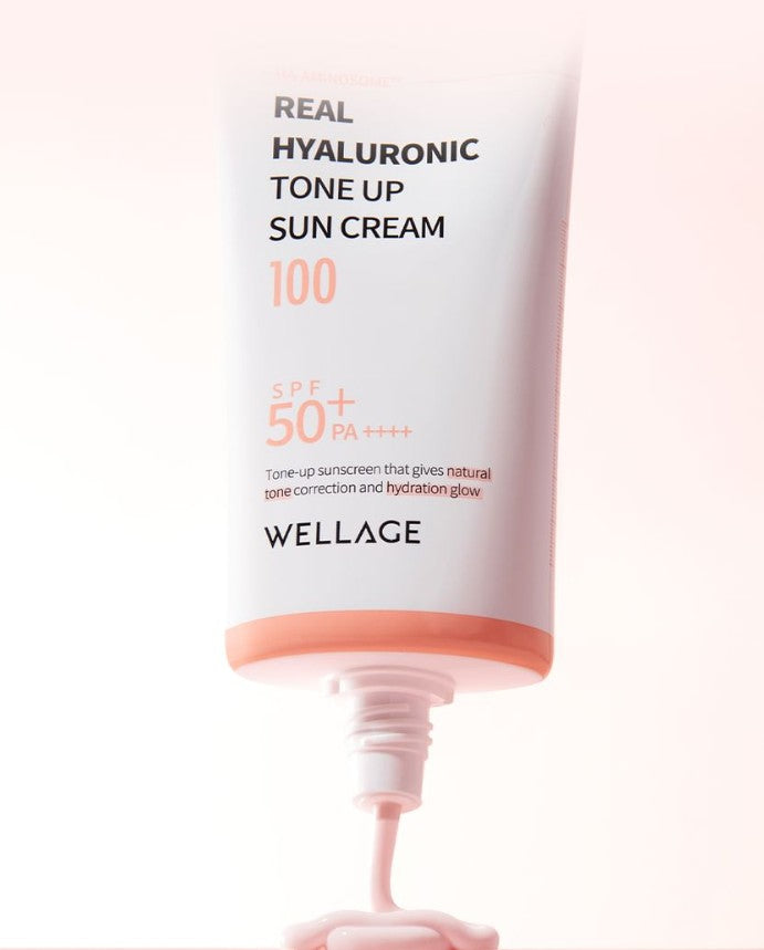 WELLAGE Сонцезахисний крем із тонувальним ефектом, 50 мл – WELLAGE Real Hyaluronic Tone Up Sun Cream SPF50+ PA++++