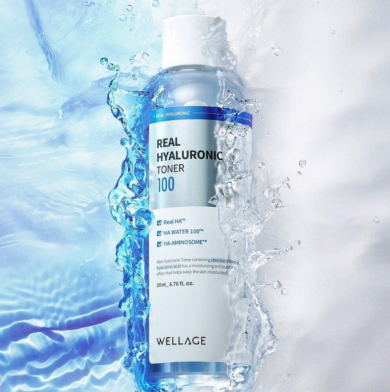 Wellage Тонер з гіалуроновою кислотою, 200 мл – Wellage Real Hyaluronic 100 Toner