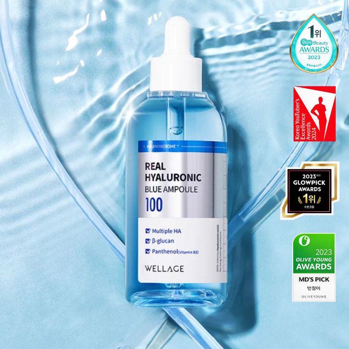 Wellage Ампула з гіалуроновою кислотою, 60 мл – Wellage Real Hyaluronic Blue 100 Ampoule