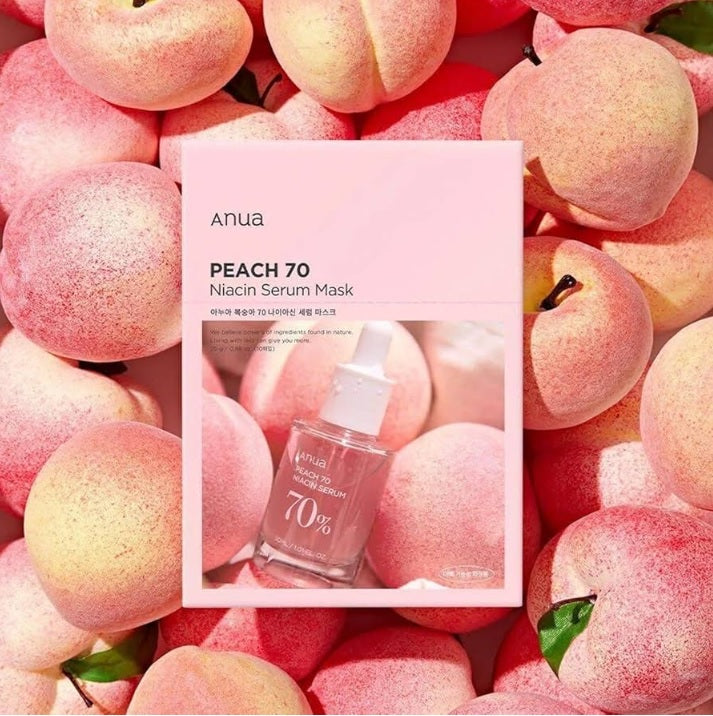 Освітлювальна маска ANUA Peach 70 з екстрактом персика для рівного тону обличчя
