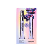LALARECIPE Bakuchinol Eye Cream — оформлення бокс-сету з двох флаконів та гронами винограду на переливчастому фоні