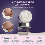 Антивіковий крем Differ&Deeper з ектоїном та екзосомами: +110% пружності шкіри