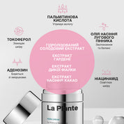 Крем LA PLANTE PDRN з тришаровою гіалуроновою кислотою для глибокого зволоження