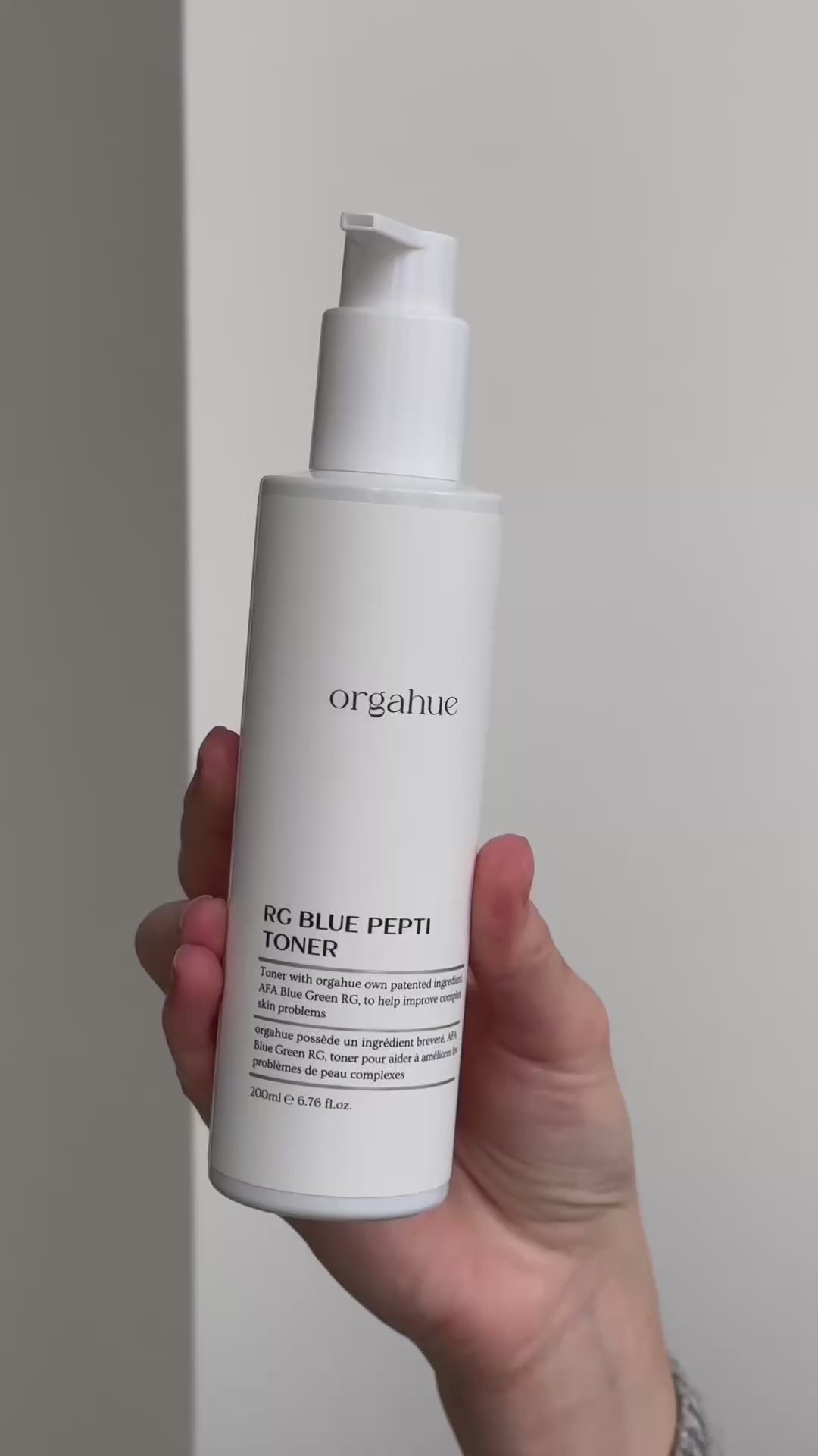 Orgahue Відновлювальний та зволожувальний тонер, 200 мл – Orgahue RG BLUE PEPTI TONER