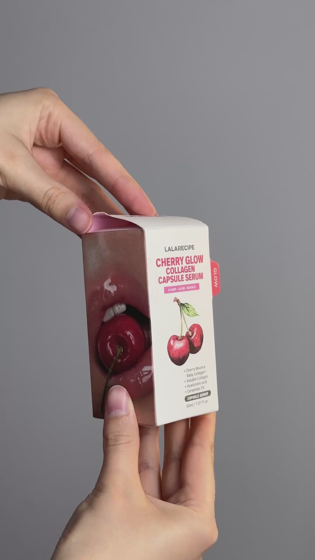 LALARECIPE Сироватка для сяйва шкіри з екстрактом вишні та колагеном, 30 мл – LALARECIPE Cherry Glow Collagen Capsule Serum