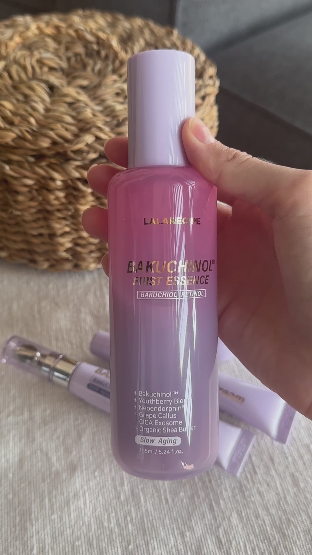 LALARECIPE Зволожувальна есенція з бакучіолом, 155 мл - LALARECIPE Bakuchinol First Essence